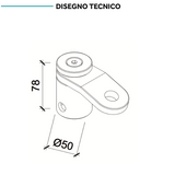 MEF+ATAE - MONTANTE EASY A BASE DOPPIA FALDA + ELEMENTO GIREVOLE TIPO A