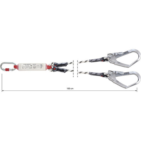 CORDINO ANTICADUTA CON ASSORBITORE DOPPIO  5030201 - DPI