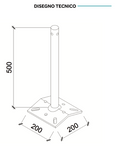 MEF+ATAE - MONTANTE EASY A BASE DOPPIA FALDA + ELEMENTO GIREVOLE TIPO A