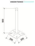 MEF+ATAE - MONTANTE EASY A BASE DOPPIA FALDA + ELEMENTO GIREVOLE TIPO A