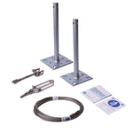 K15P-I - Inox - KIT LINEA VITA MONTANTI A BASE PIANA - 5/15 m