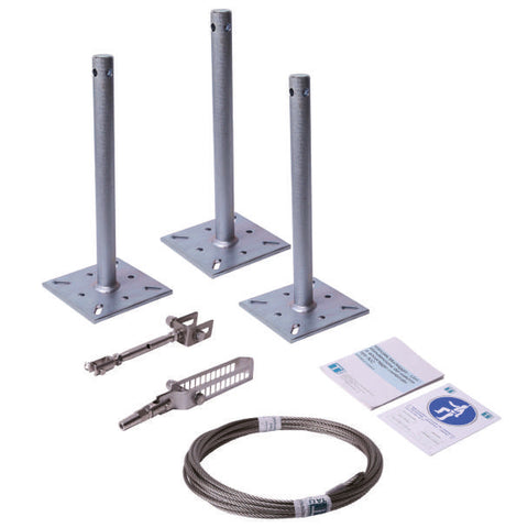 K30P - KIT LINEA VITA MONTANTI A BASE PIANA - 15/30 m